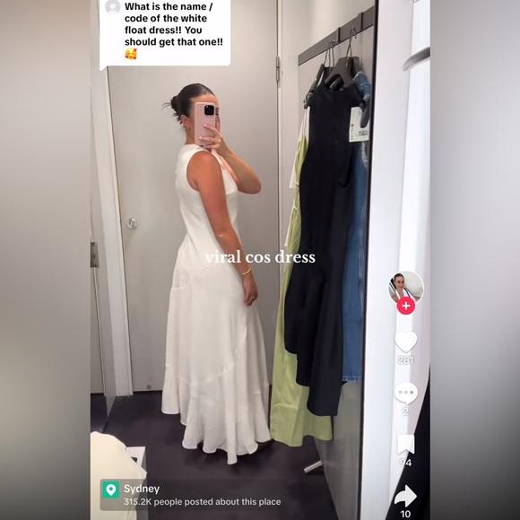 COS Floaty Asymmetric Midi Dress - Picture 4 of 15